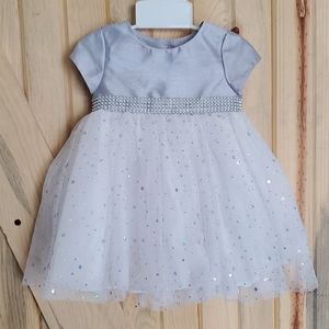 6-9 months silver formal dress
